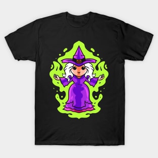 Cute Kawaii Witch Halloween Witch Switch T-Shirt